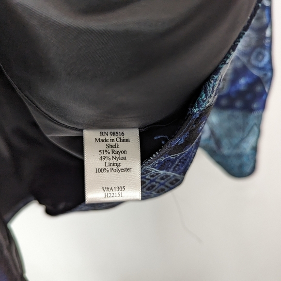 Coldwater Creek XLP Patchwork Jacket Shirt Button Blazer Vintage 90s Boho Hippie - Picture 8 of 10